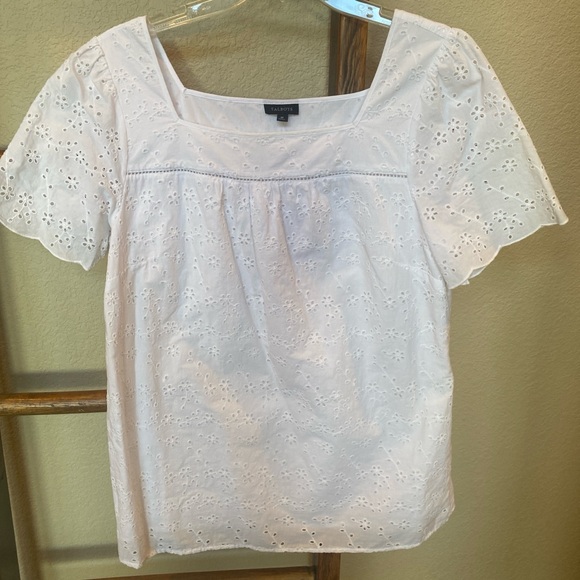 Talbot’s Eyelet Square Neck Top, M - Picture 1 of 8